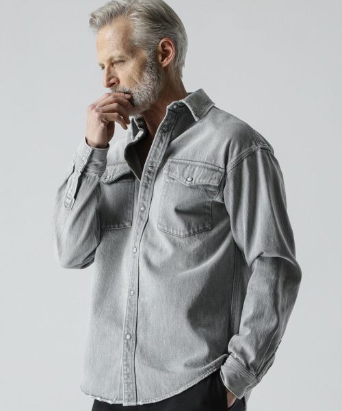 AKM】DROP SHOULDER DENIM SHIRTS シャツ(S131-CTN252) | CAMBIO カンビオ