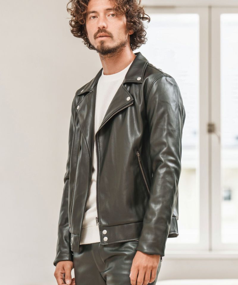 60%off【Magine(マージン)】 SYNTHETIC LEATHER DOUBLE RIDERS JACKET 