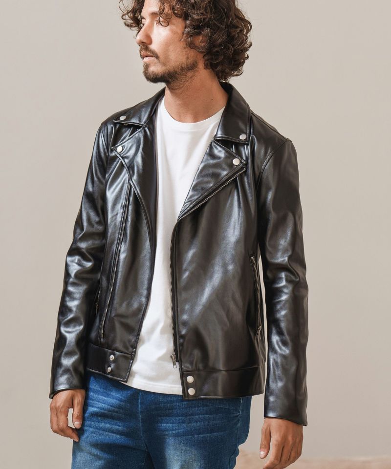 60%off【Magine(マージン)】 SYNTHETIC LEATHER DOUBLE RIDERS JACKET ...