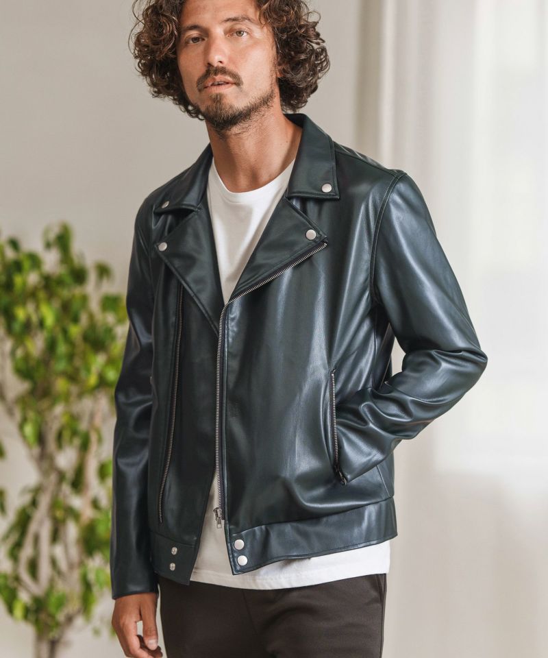 60%off【Magine(マージン)】 SYNTHETIC LEATHER DOUBLE RIDERS JACKET