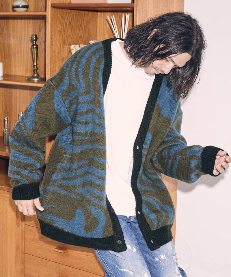 30%OFF【ADAM PATEK(アダムパテック)】mohair mixed cardigan marble