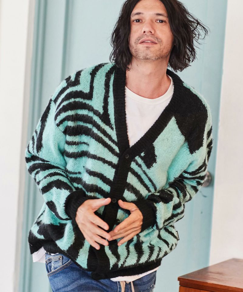 30%OFF【ADAM PATEK(アダムパテック)】mohair mixed cardigan marble