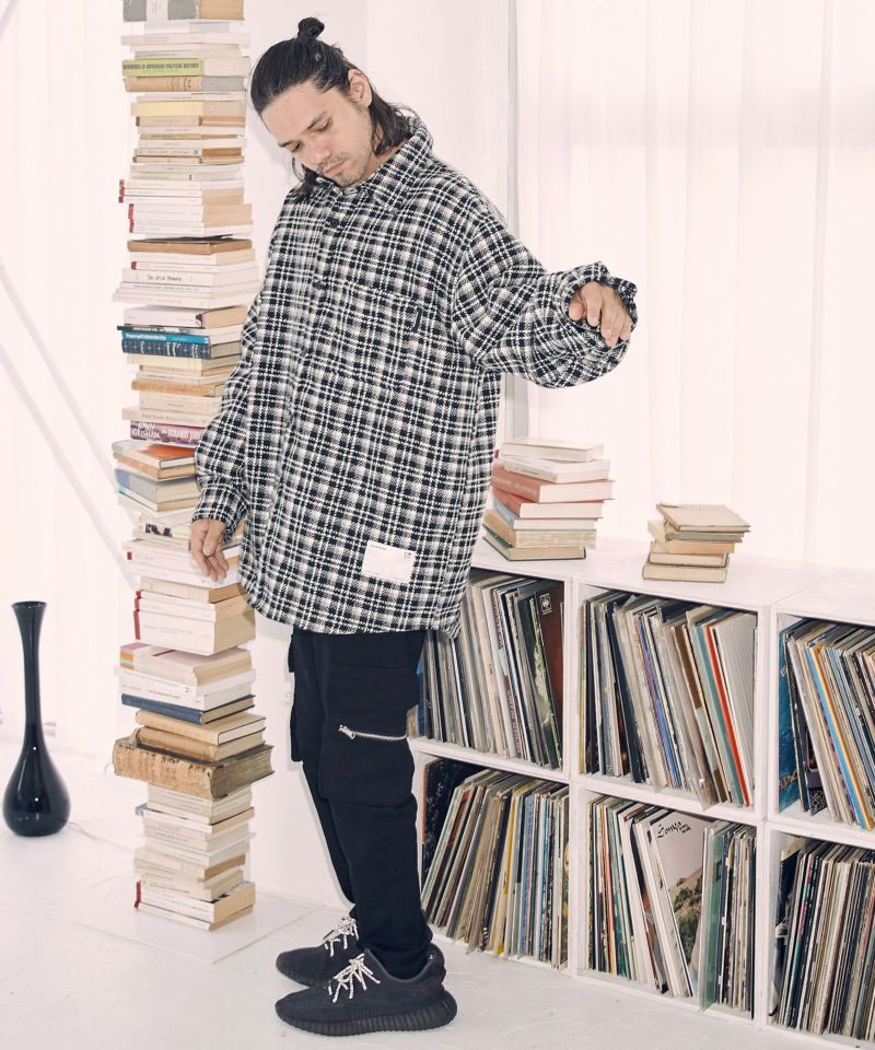 ADAMPATEK/アダムパテック】tweed check looose shirt / ツイード