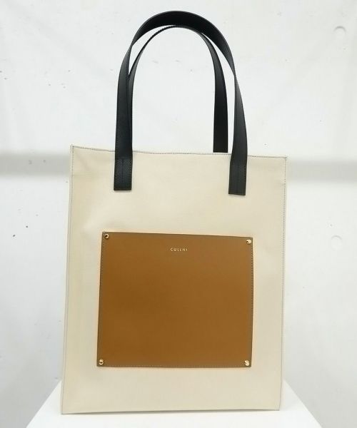 CULLNI(クルニ)】Leather Pocket Canvas Tote トートバッグ(BG-003 ...