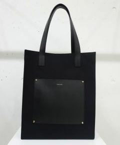 CULLNI(クルニ)】Leather Pocket Canvas Tote トートバッグ(BG-003