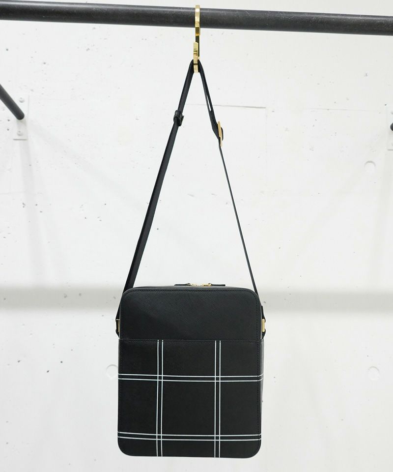 【CULLNI(クルニ)】Square Check Leather Shoulder Bag バッグ