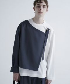 CULLNI(クルニ)】Shoulder Belt Layered Pullover プルオーバー(22-AW