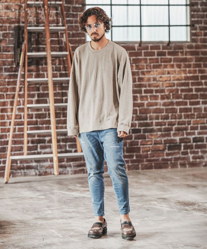 60%OFF【FACTOTUM(ファクトタム)】Minimal Message Logo Print Jeans