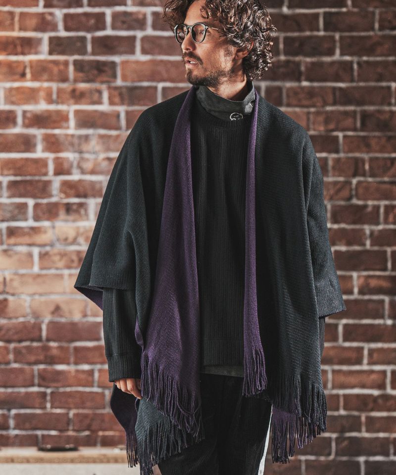 FACTOTUM(ファクトタム)】Reversible Color Scheme Poncho ポンチョ