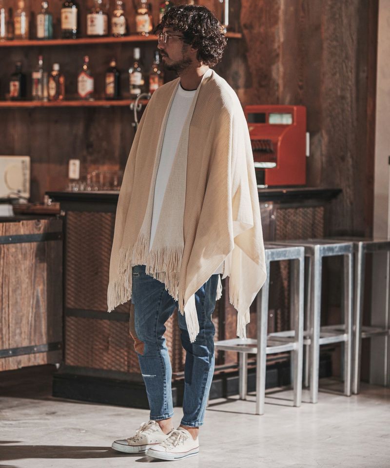 FACTOTUM(ファクトタム)】Reversible Color Scheme Poncho ポンチョ