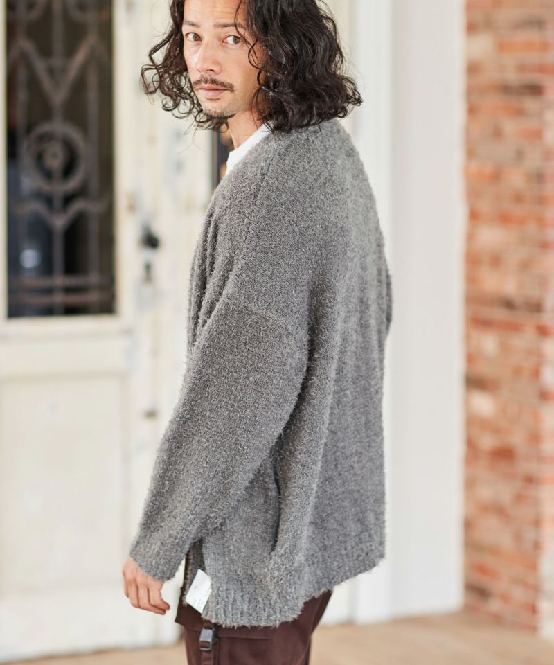 CAMBIO(カンビオ)】Shaggy Knit Loose Cardigan カーディガン(PF-222