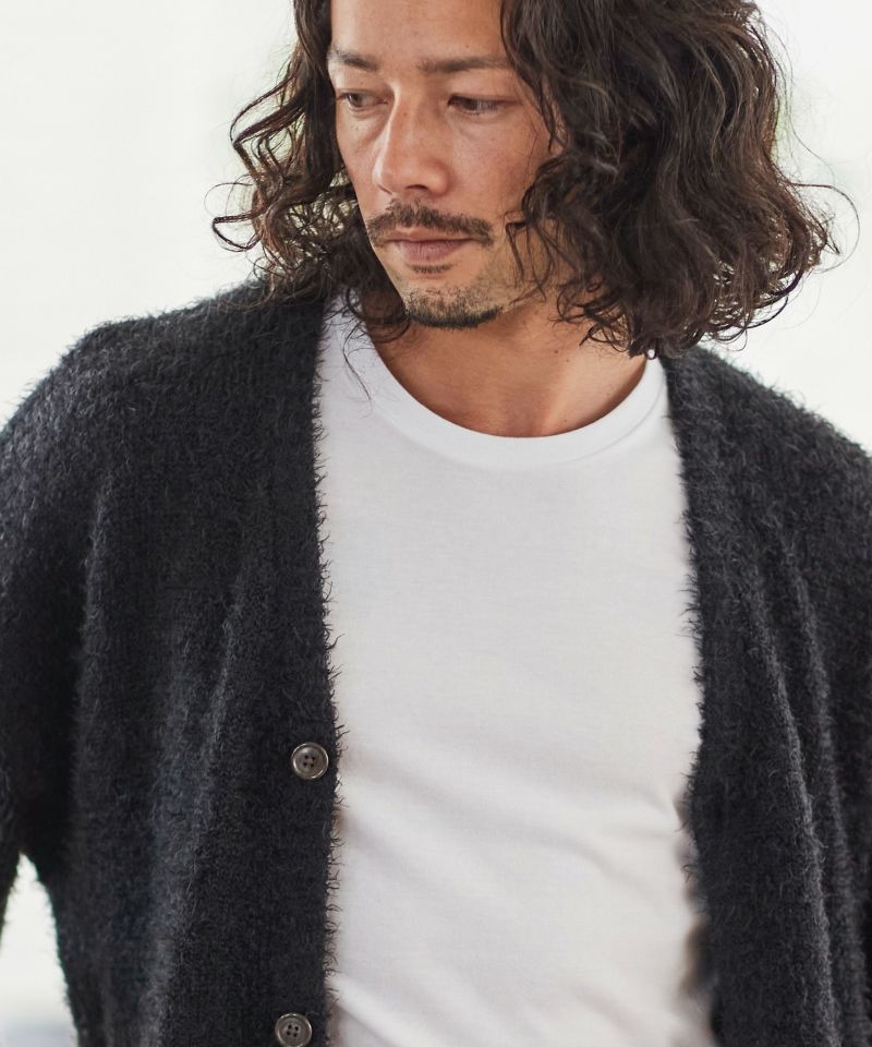 CAMBIO(カンビオ)】Shaggy Knit Loose Cardigan カーディガン(PF-222