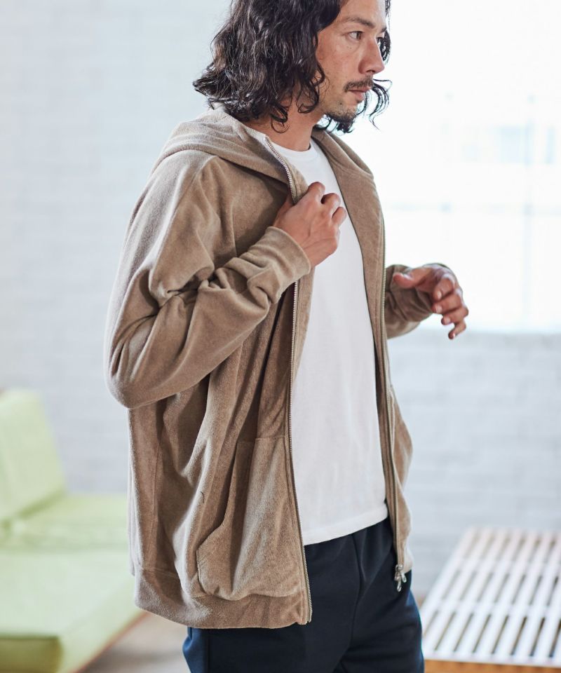 30%off【CAMBIO(カンビオ)】Brushed Pile Zip Parka パーカー(A22