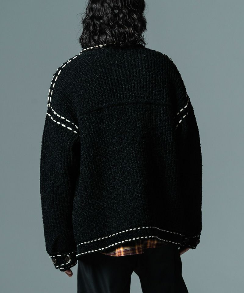 20%OFF【glamb(グラム)】Stitch Knit JKT ステッチニットジャケット