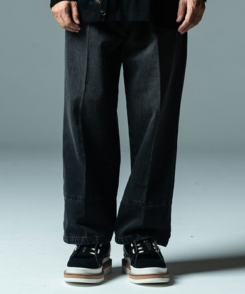 60%OFF【glamb(グラム)】Crease Denim Slacks クリースデニム