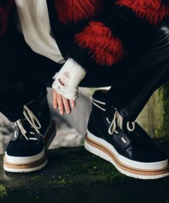 glamb(グラム)】Combat Zip Sneakers コンバットジップスニーカー