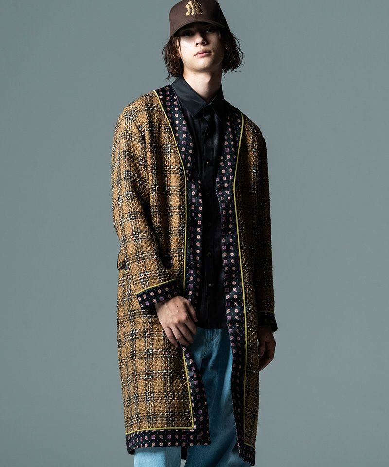 30%OFF【glamb(グラム)】Tweed Gown JKT ツイードガウンジャケット