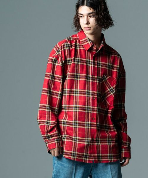 glamb(グラム)】4XL Check SH フォーエックスエルチェックシャツ