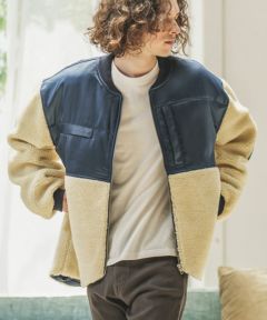 70%OFF【CAMBIO(カンビオ)】ボア切替MA-1ジャケット(HLCM0079