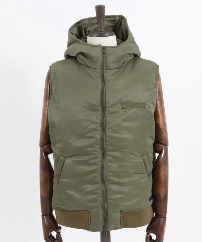 felkod(フィルコッド)】High Neck Hooded MA-1 Type Vest ベスト