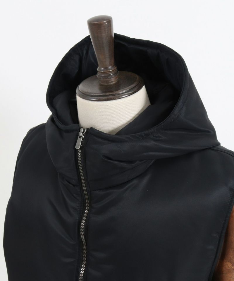 felkod(フィルコッド)】High Neck Hooded MA-1 Type Vest ベスト