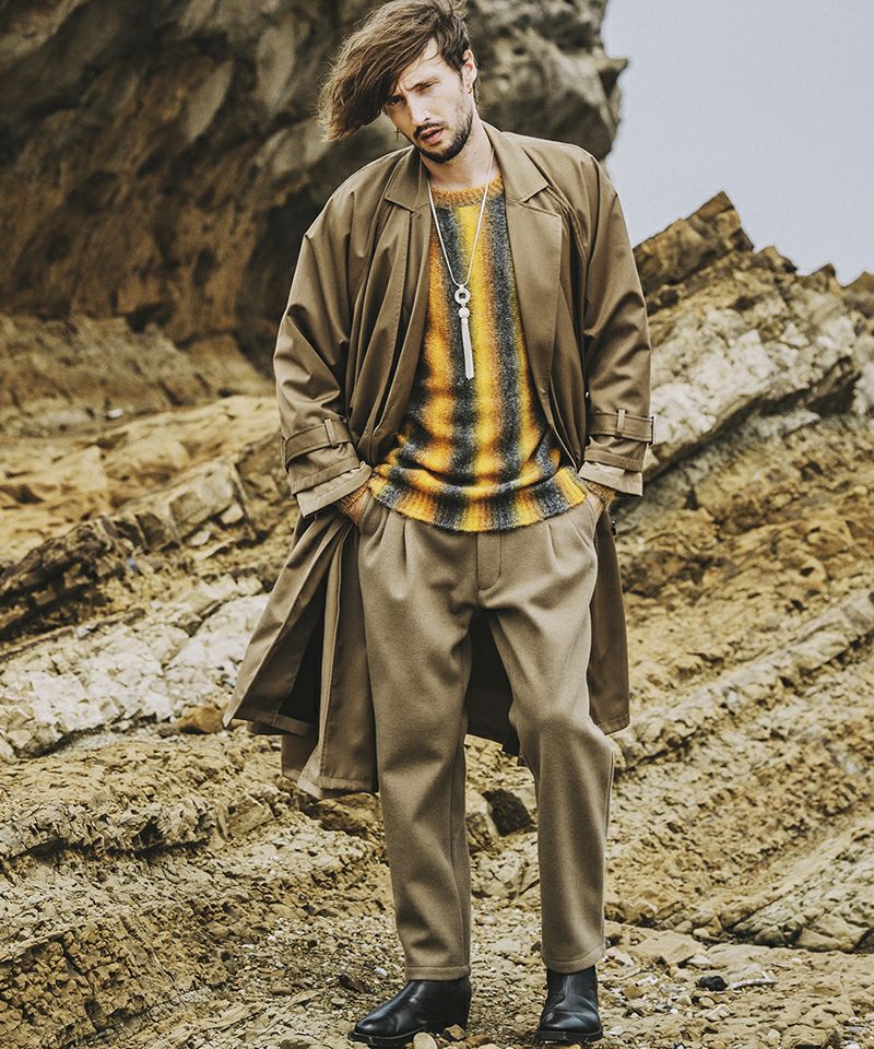 70%OFF【NO ID.(ノーアイディー)】2ﾀｯｸｲｰｼﾞｰﾜｲﾄﾞﾃｰﾊﾟｰﾄﾞﾄﾗｳｻﾞｰｽﾞ