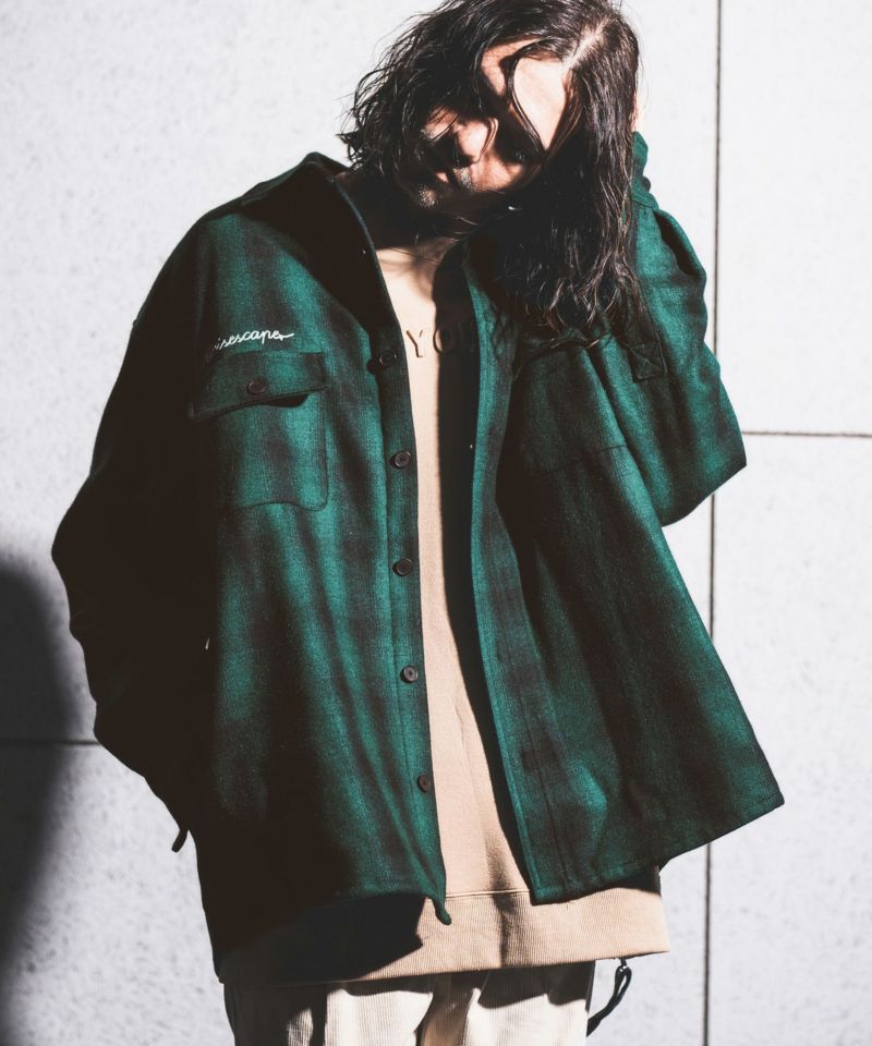 30%off【NOISESCAPE(ノイズスケープ)】Plaid CPO(Chief petty officer