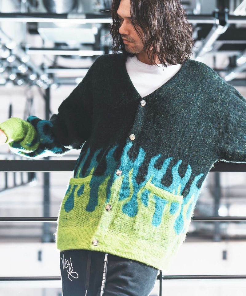 50%off【NOISESCAPE(ノイズスケープ)】Eco mohair sweater fire