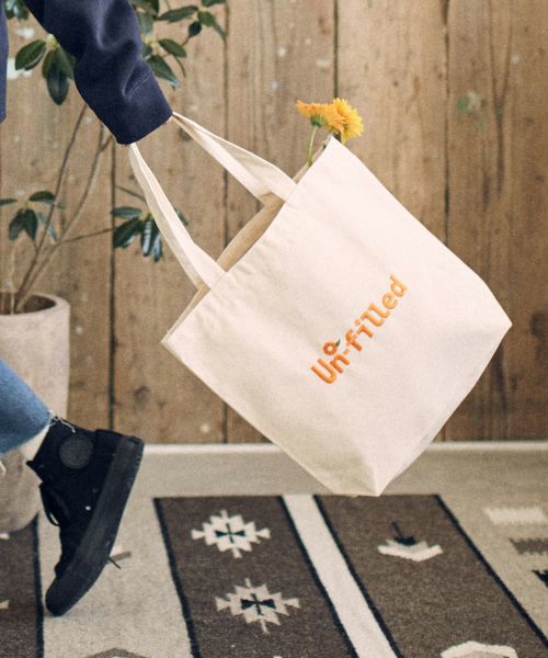 【un-filled(アンフィルド)】Juice Logo stitched Tote Bag トートバッグ(SDUF-070)