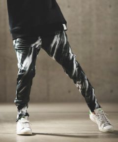 【GLIMCLAP(グリムクラップ)】patterned fabric jersey pants