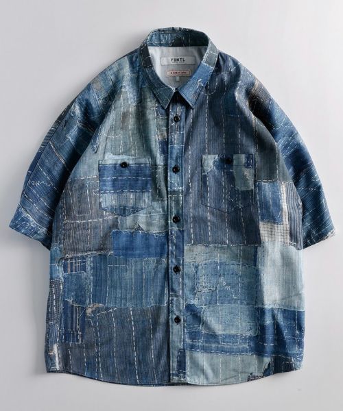 FDMTL(ファンダメンタル)】 PRINTED PATCHWORK S-S SHIRT シャツ(FA23 ...