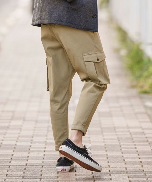 CAMBIO(カンビオ)】Super Stretch Twill Ankle Length Cargo Pants