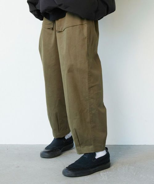 【rehacer(レアセル)】HEAVY TWILL Square Bush Tapered Pants