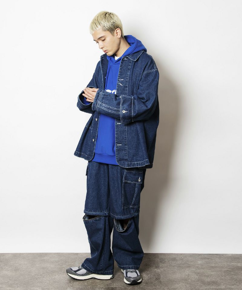 SUPERTHANKS(スーパーサンクス)】COVERALL TYPE JACKET デニム