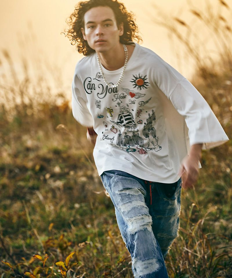 50%OFF【glamb(グラム)】Heavy Damage Wide Denim グランジ 50%OFF【glamb(グラム)】Heavy Damage Wide Denim グランジ
