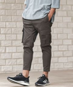 CAMBIO(カンビオ)】Stretch Twill Soft Surrouel Tapered Ankle Cargo