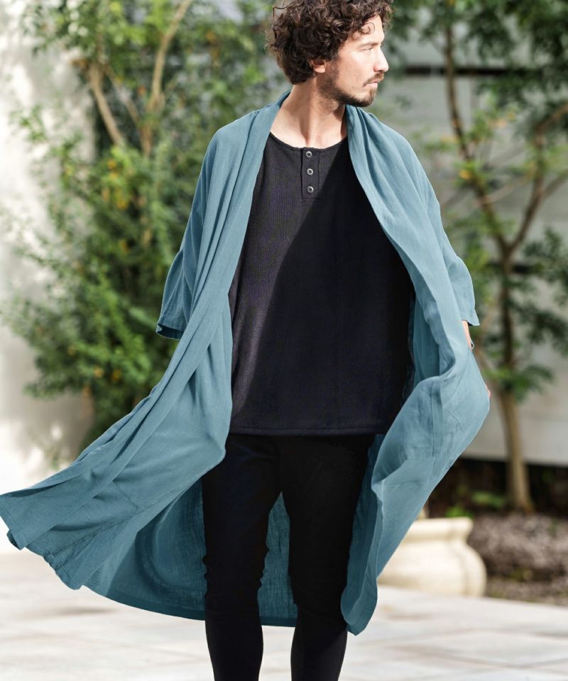 CAMBIO(カンビオ)】KIMONO Like 3-4 Sleeve Loose Gown ガウン 