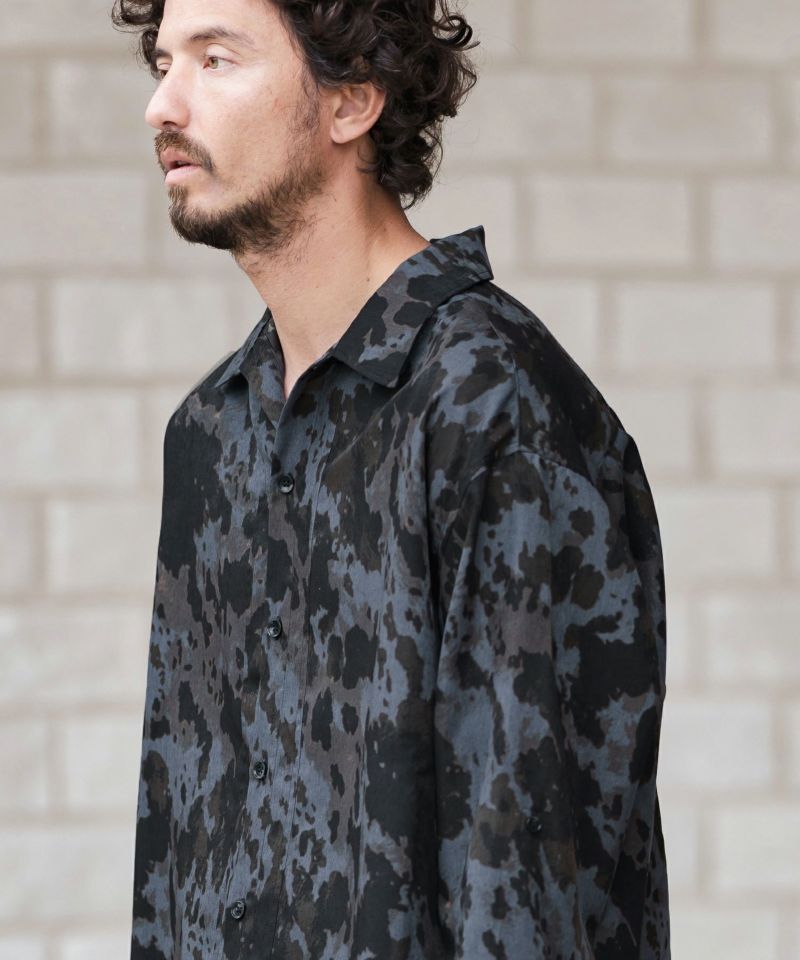 30%OFF【CAMBIO(カンビオ)】Artistic Pattern 2 way Sleeve Shirts