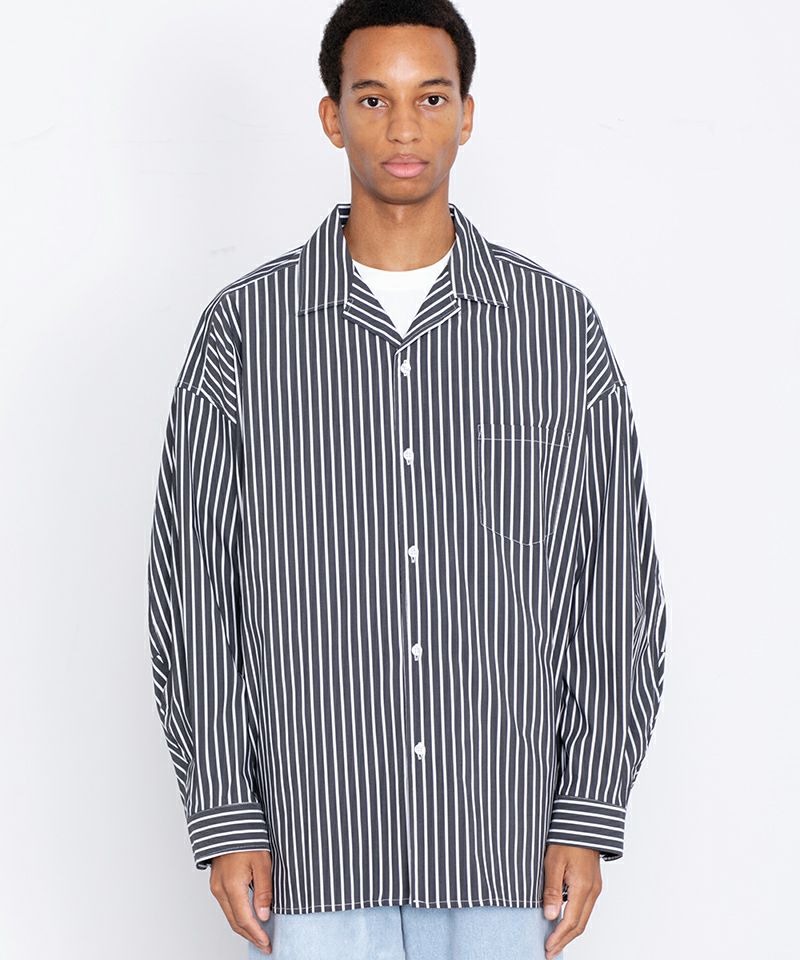 VICTIM(ヴィクティム)】STRIPE BIG SHIRTS シャツ(VTM-23-S-015