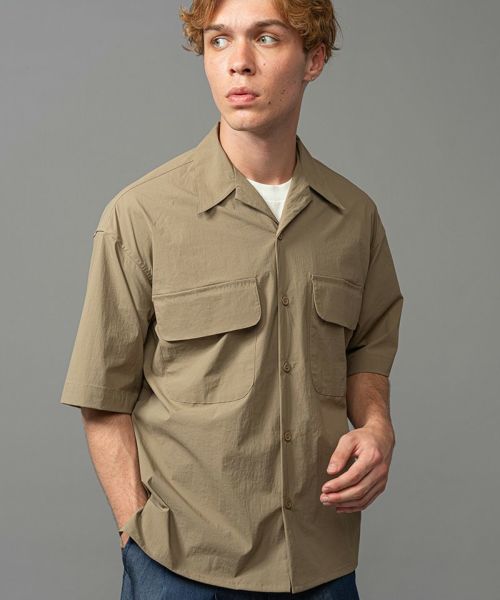 80%OFF【MROLIVE(ミスターオリーブ)】STRETCH WEATHER CLOTH-1B CARDI SHIRT シャツカーディガン(M-221122)  | CAMBIO カンビオ