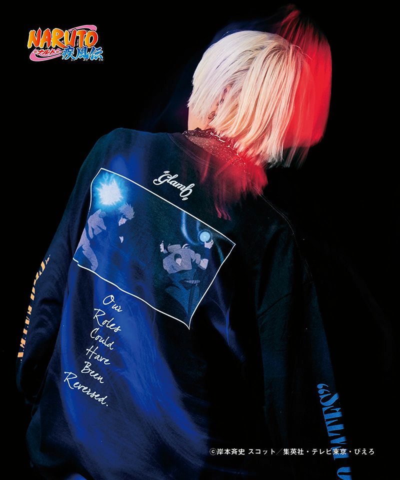 glamb(グラム)】Naruto vs Sasuke Long Sleeves T ナルトバーサス