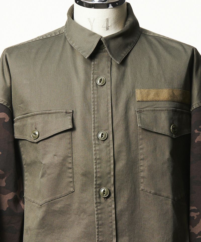 AKM】DROP SHOULDER P-ARMY SHIRTS シャツ(S135-CNU184) | CAMBIO カンビオ