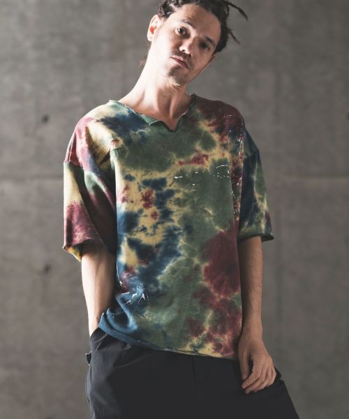 30%OFF【GLIMCLAP(グリムクラップ)】Tie dye & botanical print