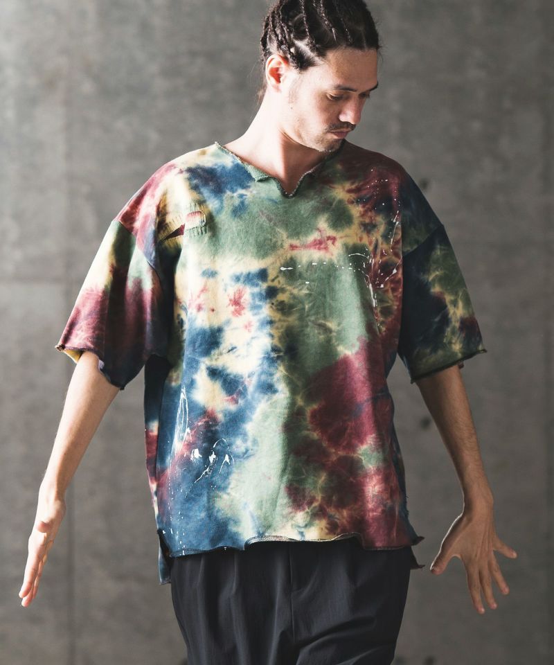 mt8201- Tie dye & used processing short-sleeve sweatshirts 半袖