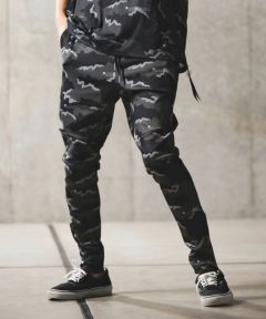 GLIMCLAP(グリムクラップ)】Artistic camouflage jersey pants