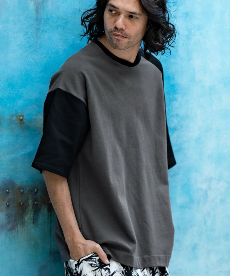 【CAMBIO(カンビオ)】Asymmetry Short Sleeve Cut sew カットソー