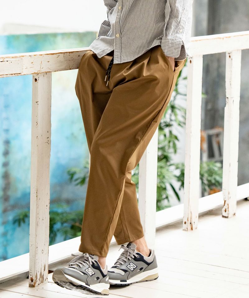 CAMBIO(カンビオ)】Honeycomb Stretch Soft Sarrouel Tapered Pants
