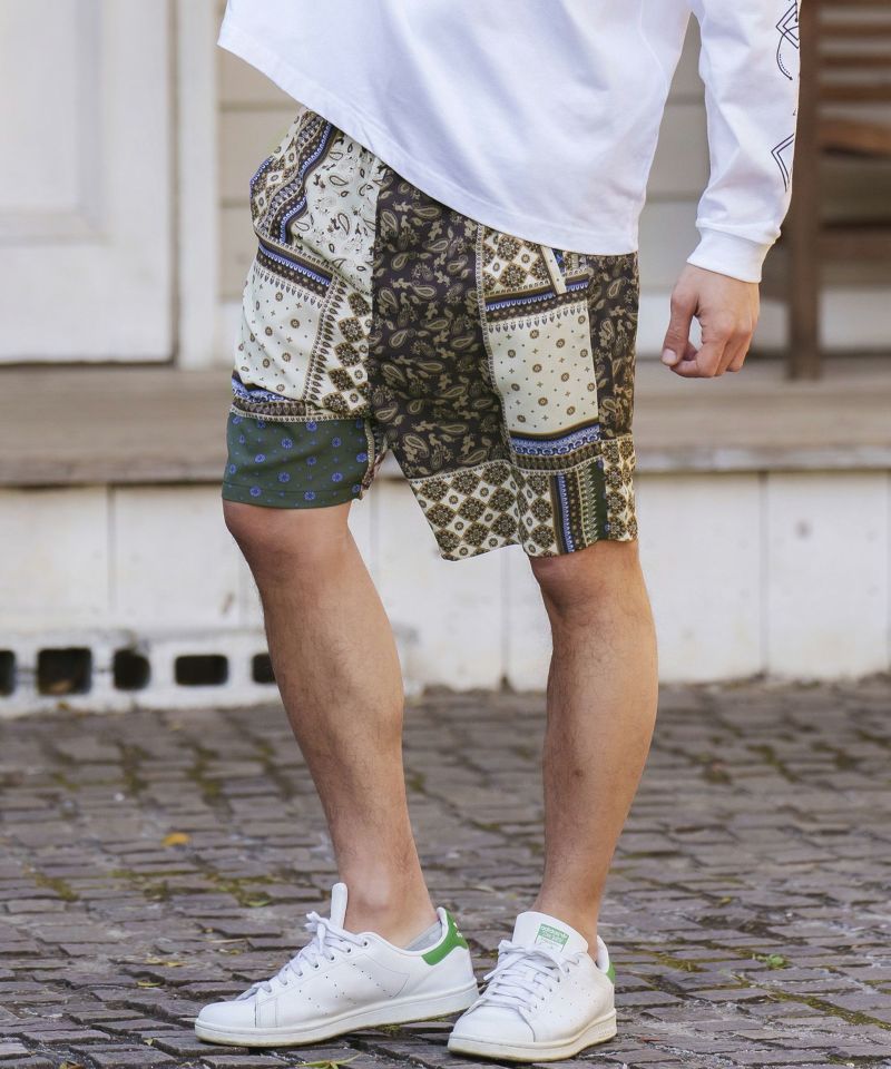 CAMBIO(カンビオ)】Geometric Print Sarrouel Short Pants ショートパンツ(CAM23SS-003-P) | CAMBIO  カンビオ