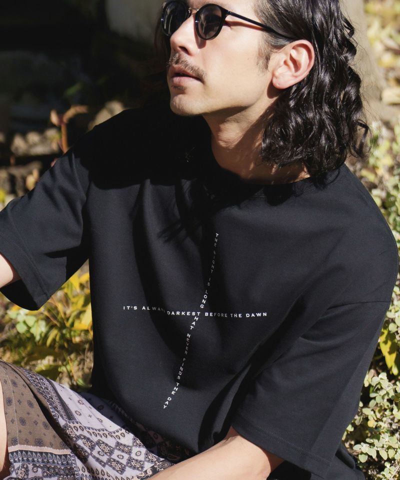CAMBIO(カンビオ)】 ビッグシルエットプリントTシャツ（famous