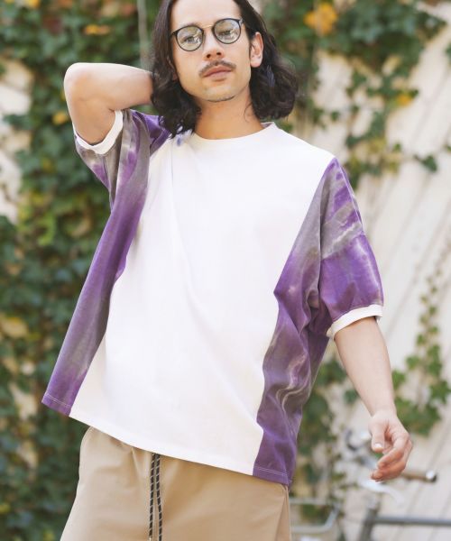 50%OFF【CAMBIO(カンビオ)】Tie dye Switch Boxy Silhouette Cut sew カットソー(S84423cmb)